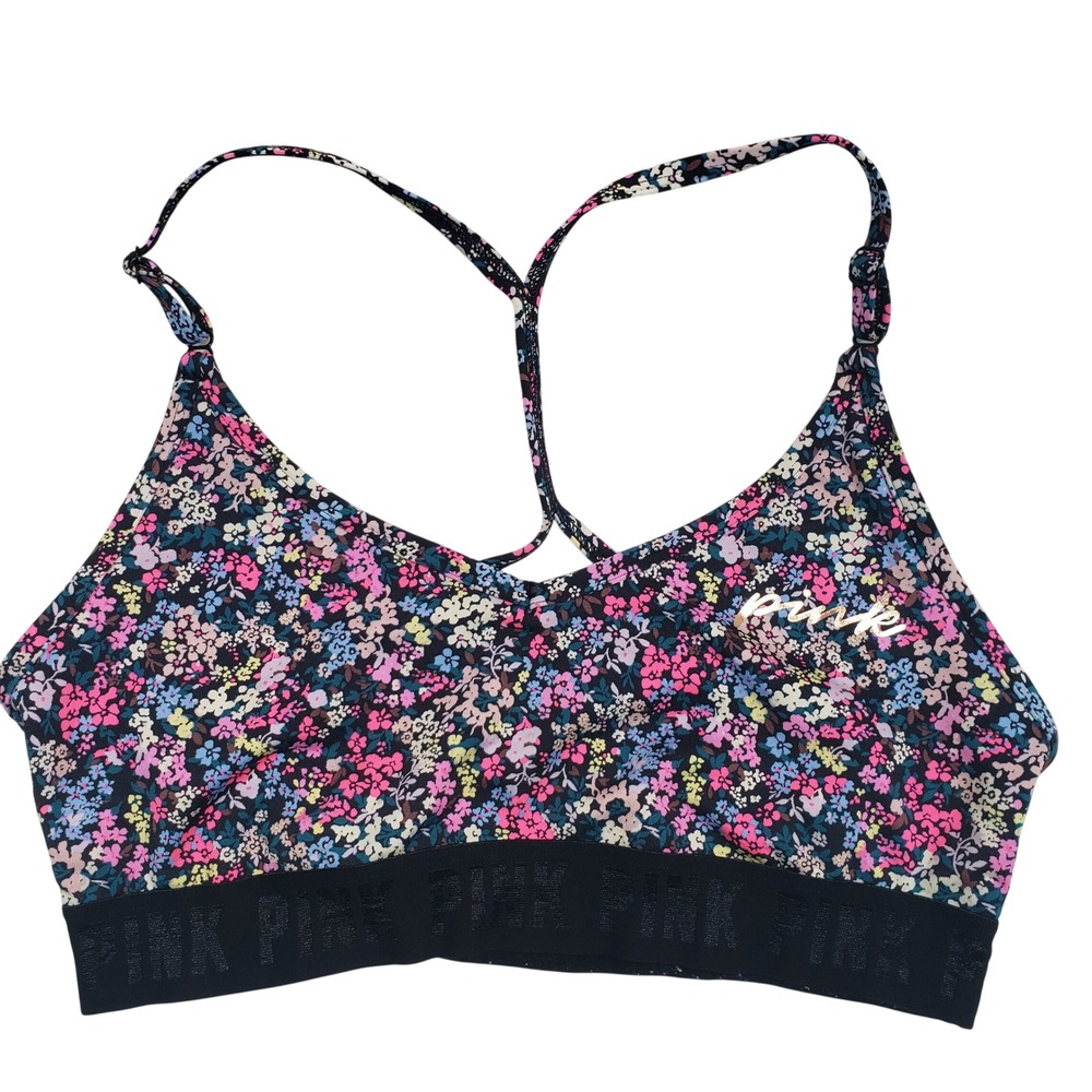 PINK by Victoria's Secret Sport Floral‎ Lightly Lined Sports Bra L